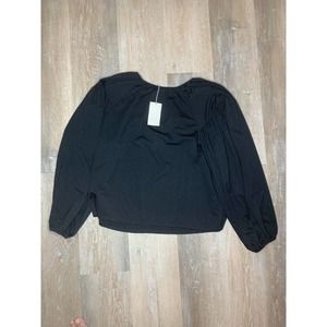 A New Day Womens Black Blouse